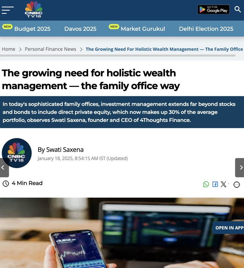 The growing need for holistic wealth management - the family office way
                  